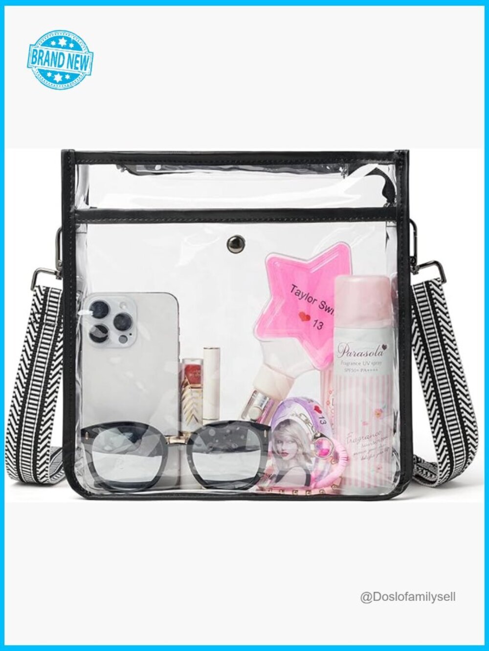 Clear Stadium Bag Crossbody Purse for Concerts Games Travel Essentials